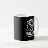 Mug Alimenté par le café et la musique country (Devant droit)