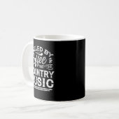 Mug Alimenté par le café et la musique country (Devant gauche)