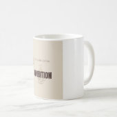 Mug Alimenté par le café et l'ambition Café motivation (Devant droit)
