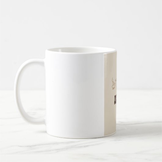 Mug Alimenté par le café et l'ambition Café motivation (Gauche)
