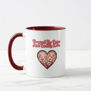 Mug Alimenté par le café et l'amour infini Vie de mama