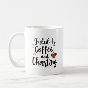 Mug Alimenté par le café et l'appréciation des dossier