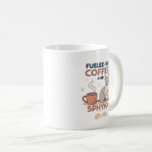 Mug Alimenté par le café et l'art du chat Sphynx (Devant droit)