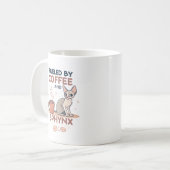 Mug Alimenté par le café et l'art du chat Sphynx (Devant gauche)