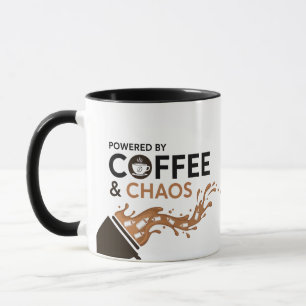Mug Alimenté par le Café et le Chaos Maman Drôle