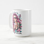 Mug Alimenté par le café et le sarcasme (Devant gauche)