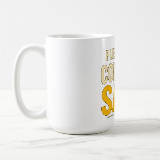 Mug Alimenté par le café et le sass (Gauche)