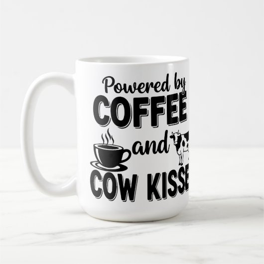 Mug Alimenté par le café et les baisers de vache (Gauche)