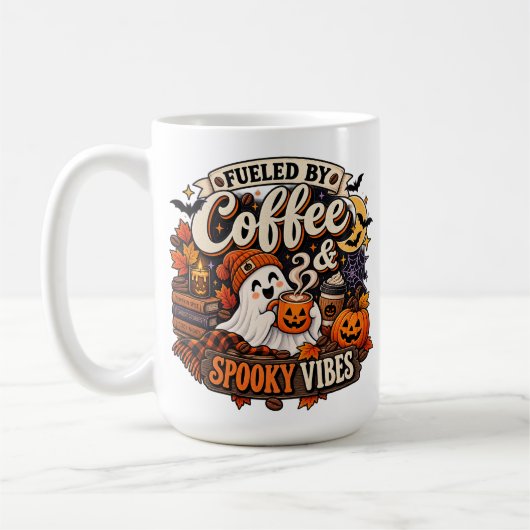 Mug Alimenté par le café et les vibrations effrayantes (Gauche)