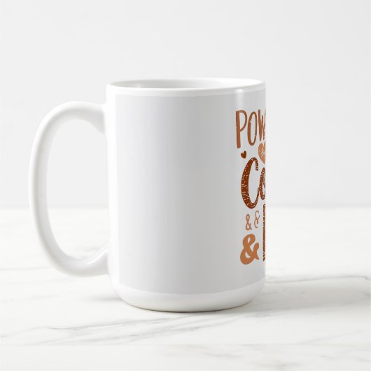 Mug Alimenté par le Café & l'Amour – Conception de Vie (Gauche)