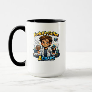 Mug Alimenté par le Café & le Chaos – Drôle de Scienti