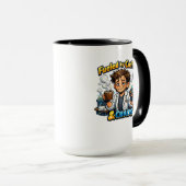 Mug Alimenté par le Café & le Chaos – Drôle de Scienti (Devant droit)