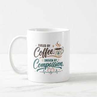 Mug Alimenté par le café, merci infirmière