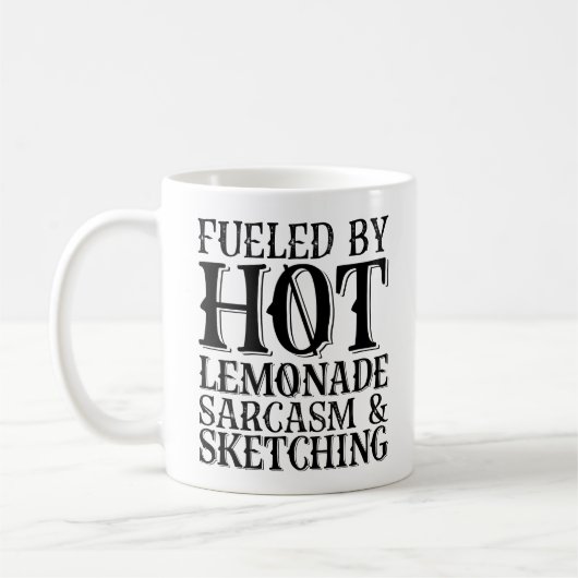 Mug Alimenté Par Le Sarcasme Chaud À La Lemonade Et Le (Gauche)