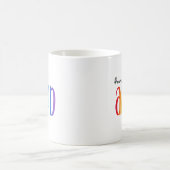 Mug Alimenté par le TDAH | Typographie arc-en-ciel (Centre)
