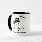 Mug Alimenté par les chats et le café (Devant gauche)