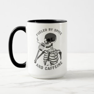 Mug Alimenté par Spite and Caffeine Skeleton Coffee Lo