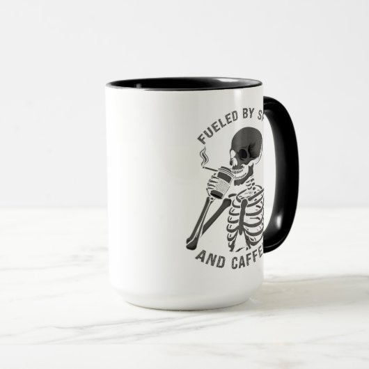 Mug Alimenté par Spite and Caffeine Skeleton Coffee Lo (Devant droit)