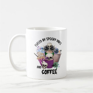 Mug Alimenté par Vibes Éffrayantes Café Cute Drôle Hal