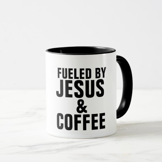 MUG ALIMENTÉE DE JÉSUS ET DE CAFÉ (Devant droit)