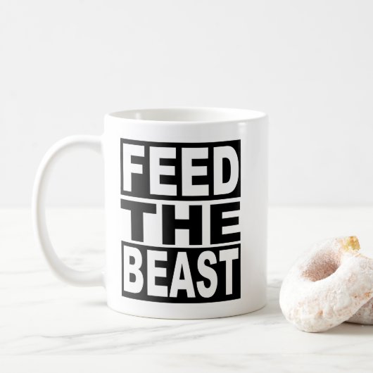 Mug Alimentez la bête (Avec donut)