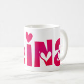 Mug Alina dans les coeurs (Devant droit)