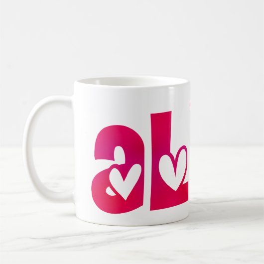 Mug Alina dans les coeurs (Gauche)
