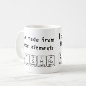 Mug Alishba (tasse de nom de table périodique) (Devant gauche)