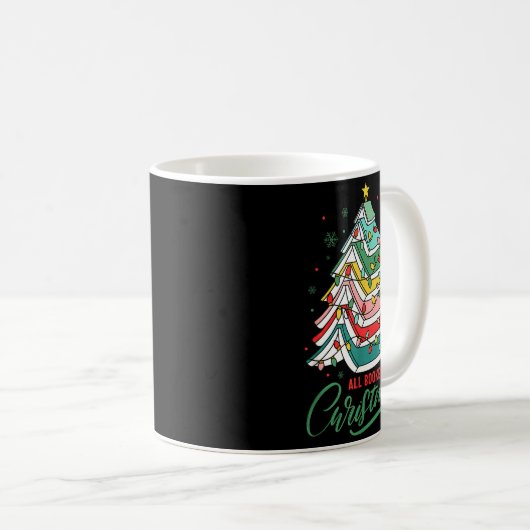 Mug All Booked For Christmas Book Xmas Tree Lights Rea (Devant droit)
