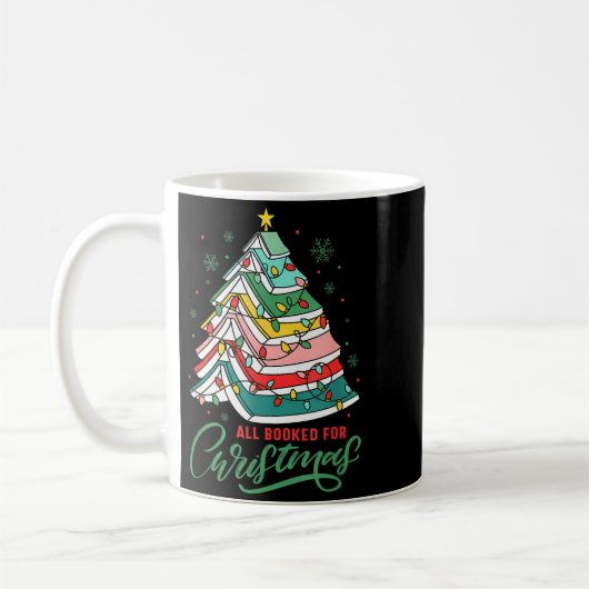 Mug All Booked For Christmas Book Xmas Tree Lights Rea (Gauche)
