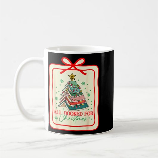 Mug All Booked For Christmas Coquette Bow Tree Lights  (Gauche)