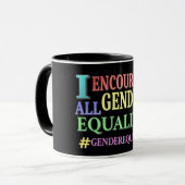 Mug "ALL GENDERS EQUALITY" Belle conception. Commandez (Devant gauche)