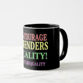 Mug "ALL GENDERS EQUALITY" Belle conception. Commandez (Devant droit)