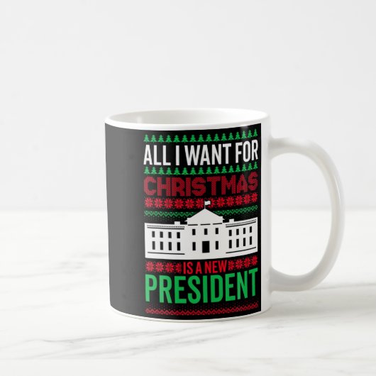 Mug All I Want For Christmas Is A New President Xmas G (Droite)