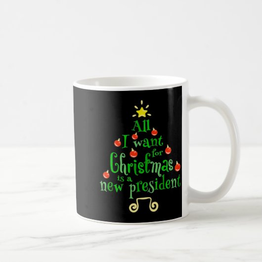Mug All I Want For Christmas Is A New President Xmas T (Droite)