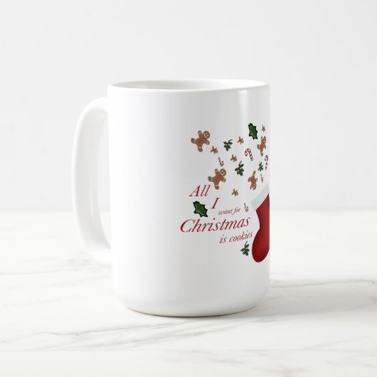 Mug all i want for christmas is cookie (Devant gauche)