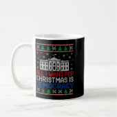 Mug All I Want For Christmas Is Democracy Patriotic Ho (Gauche)