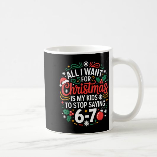 Mug All I Want For Christmas Is My Kids To Stop Saying (Droite)