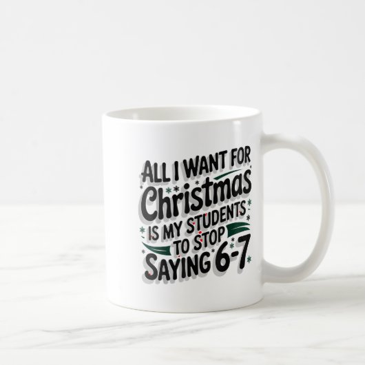 Mug All I Want For Christmas Is My Students To Stop Sa (Droite)