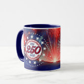 Mug All Men Are Created Graphics Fireworks Clouds Wh (Devant gauche)