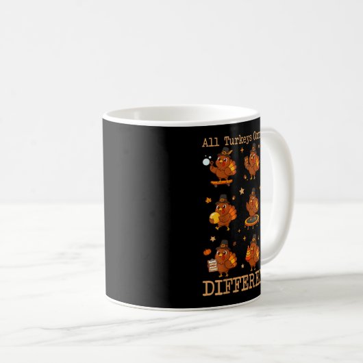 Mug All Turkeys Communicate Differently Thanksgiving A (Devant droit)