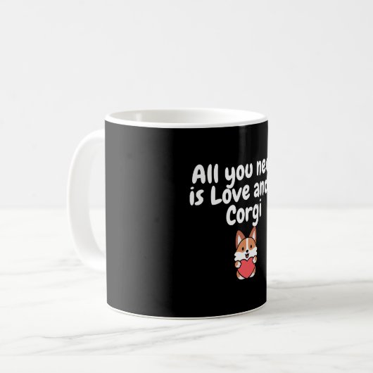 Mug All You Need Is Love And a Corgi (Devant gauche)