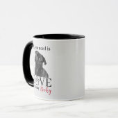 Mug All You Need Is Love and My Dog – Custom Pet Name  (Devant gauche)