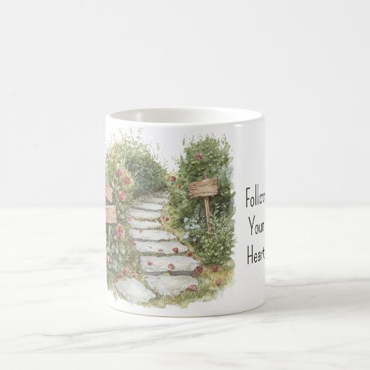 Mug Allée de pierre florale de roses (Centre)