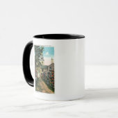 Mug Allée de pierre Vue sur la tour sud et l'horloge d (Devant gauche)