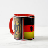Mug Allemand, aigle noir du drapeau allemand, Allemagn (Devant gauche)