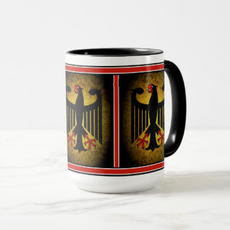 Mug Allemand, aigle noir du drapeau allemand, Allemagn