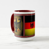 Mug Allemand, aigle noir du drapeau allemand, Allemagn (Devant gauche)