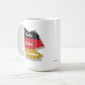 Mug Allemand Drapeau Unité Justice Liberté (Devant gauche)