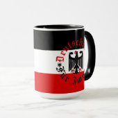 Mug Allemand Forever/Aigle noir/Drapeau Deutschland Mu (Devant droit)